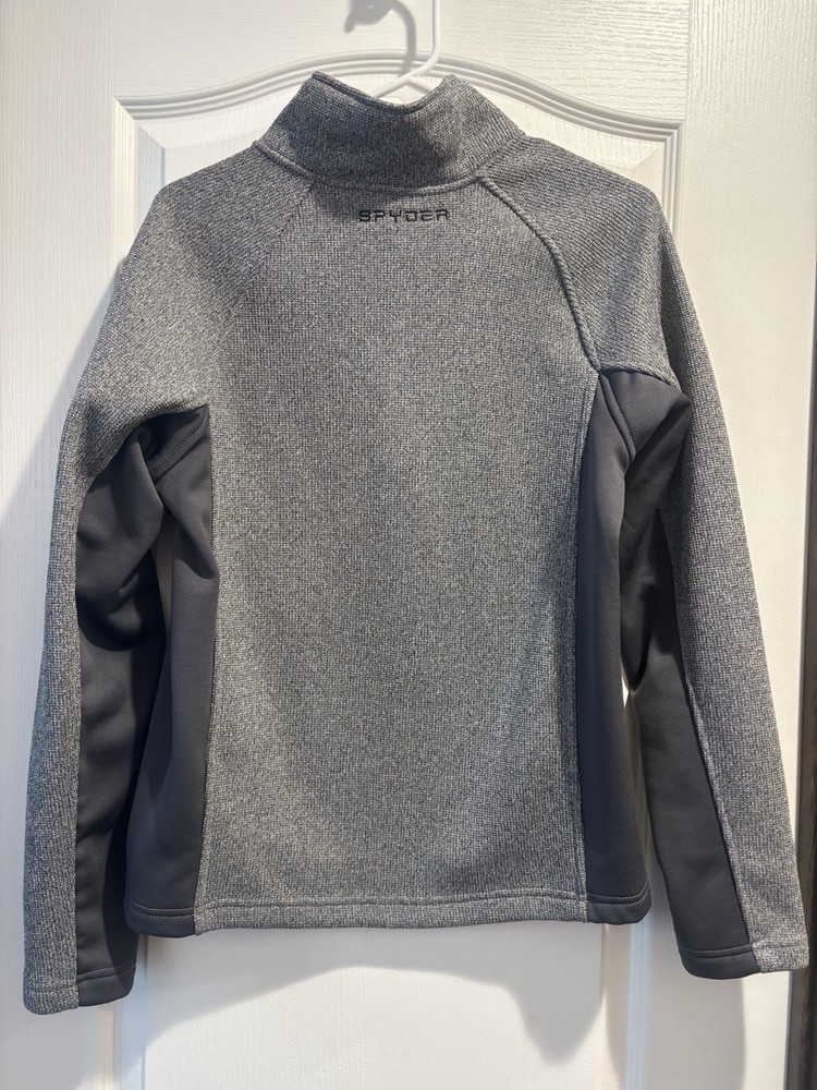 Spyder Men’s 1/4 Zip Pullover Jacket Gray Size Small