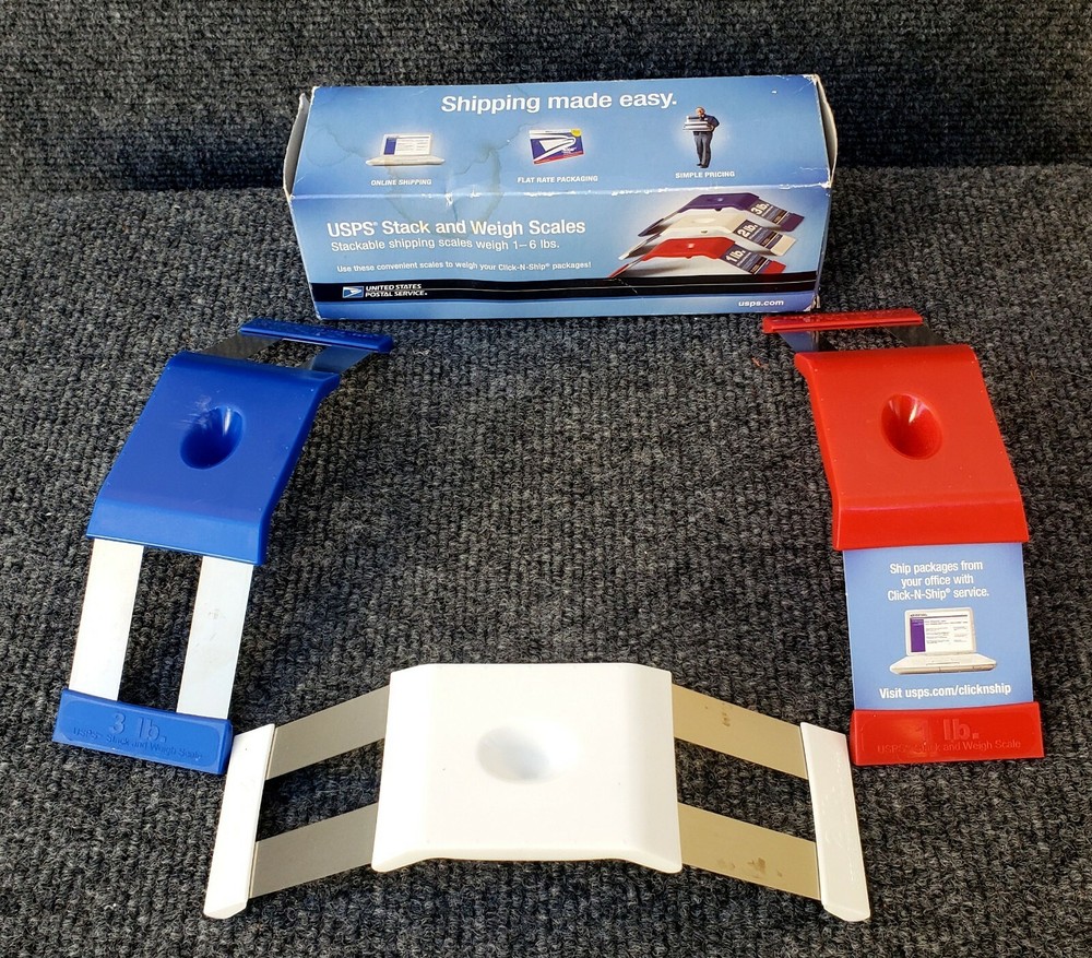 USPS Stack and Weigh Scales [Weights from 1 - 6 lbs.] (OPEN BOX)