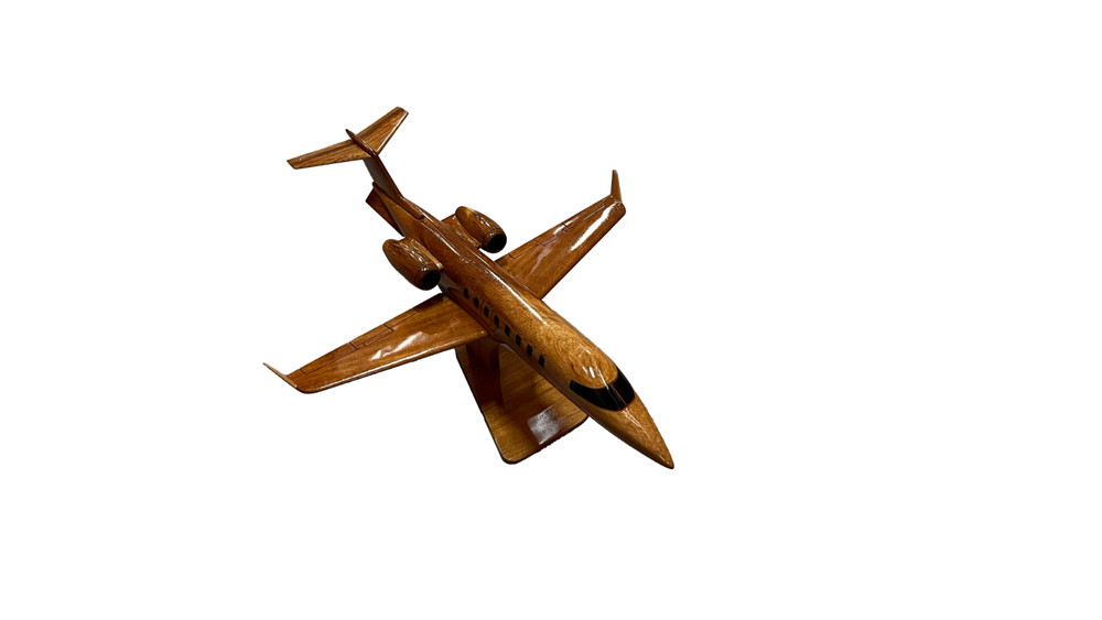Lear 45  Mahogany Wood Desktop Airplane Model