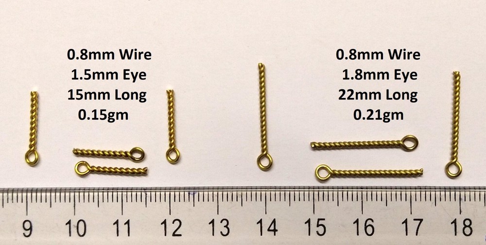 Brass Waggler Eyes For Float Making  Qty. 50