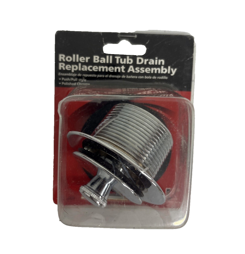 Keeney K826-34PC Chrome Tub Drain Stopper - Push/Pull Quick Roller