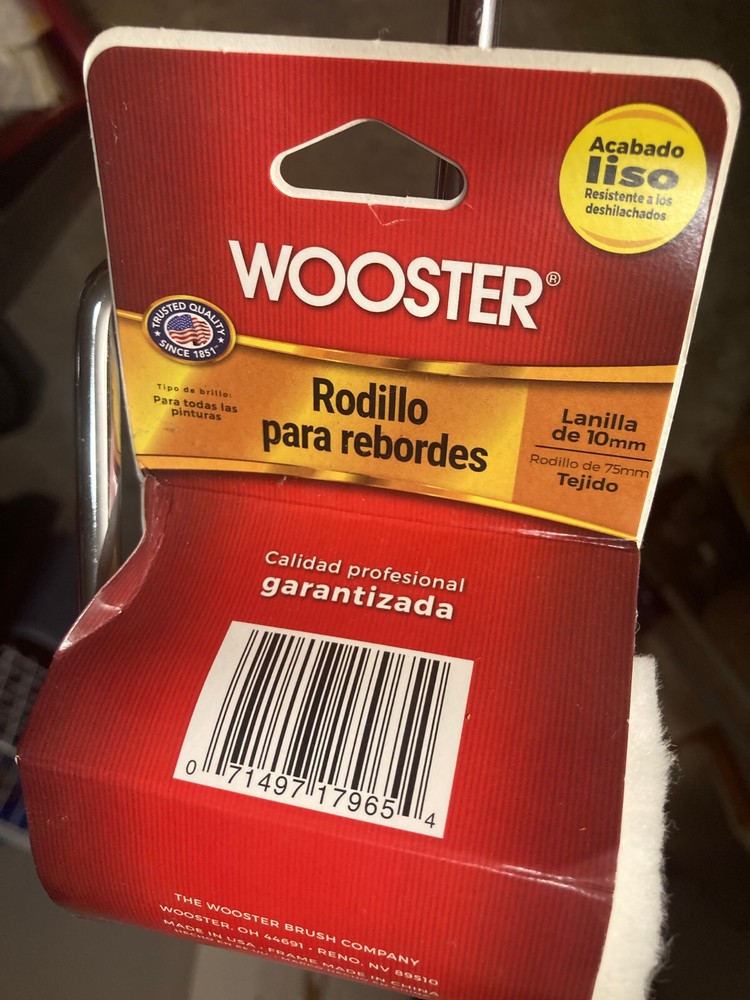 Wooster R105-3 Mini Paint Roller Frame & Cover, Cage, Plastic Handle, 3" Rollers