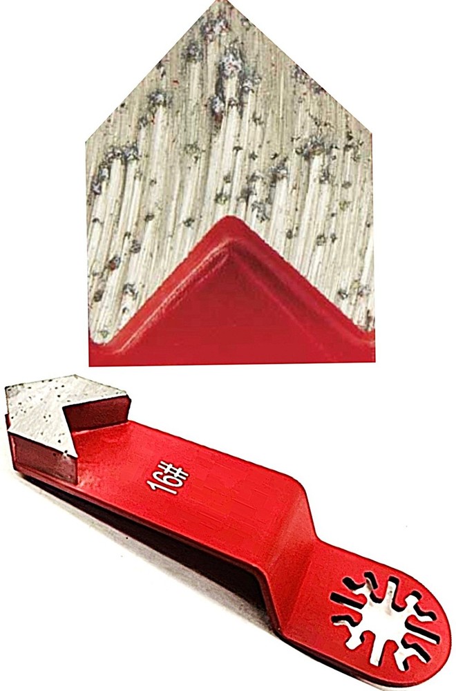 Triangular Grinding coating removal segment for Oscillating Multi-Tools 16 grit