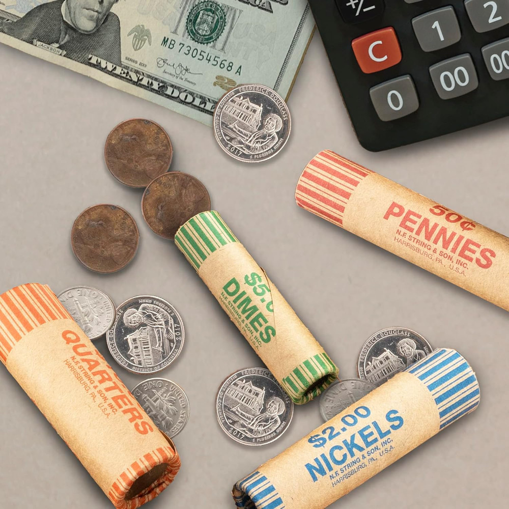 Dime Coin Wrappers Paper Rolls 36 Pack