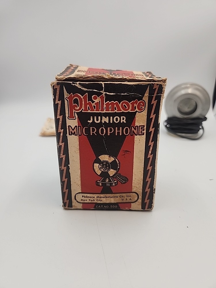 Vintage Philmore Junior Microphone with Original Box
