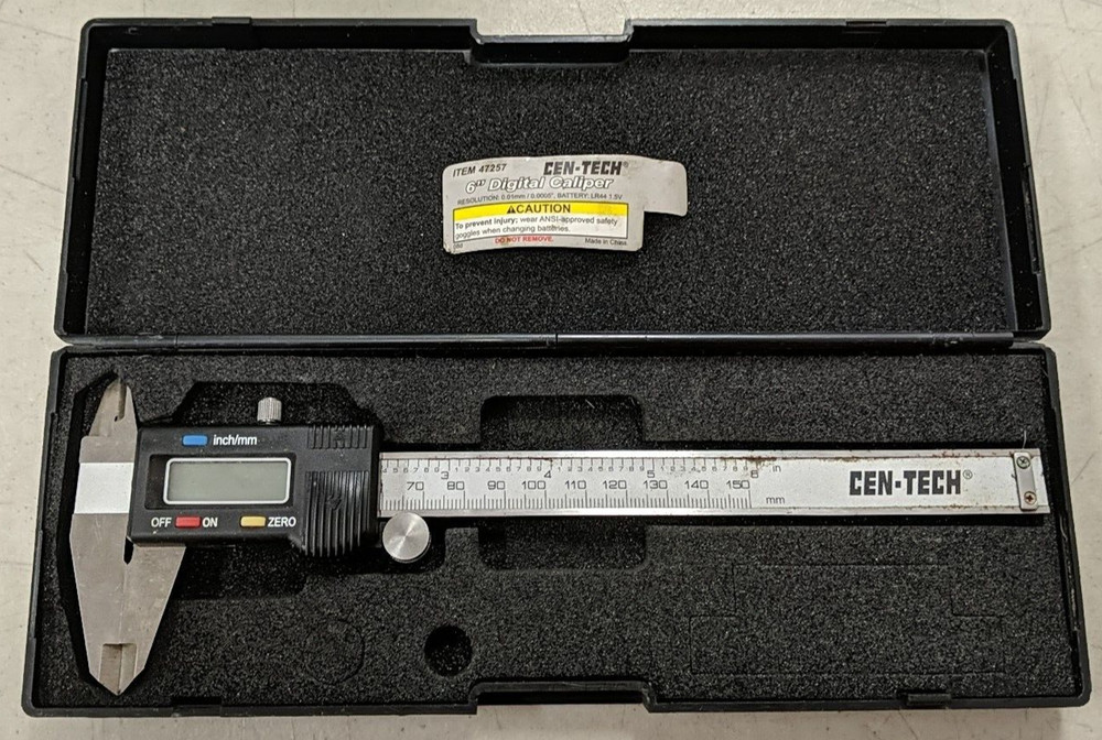 Cen-Tech 6" Digital Caliper Untested 47257