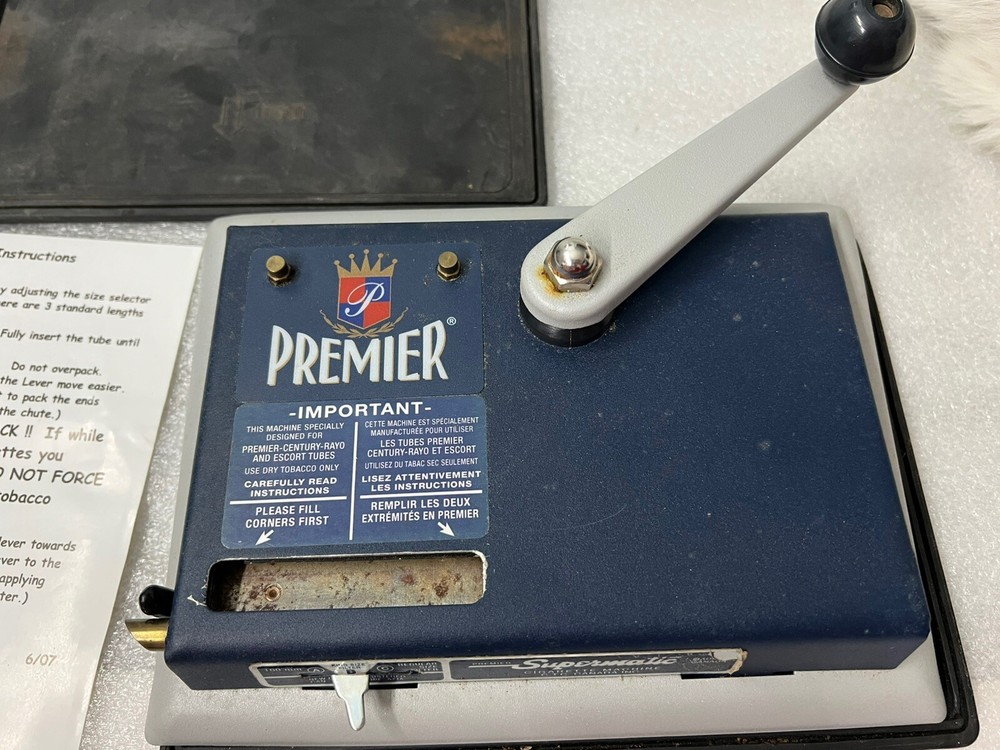 PREMIER Supermatic Cigarette Injector Machine Makes 100mm Regular & King Size