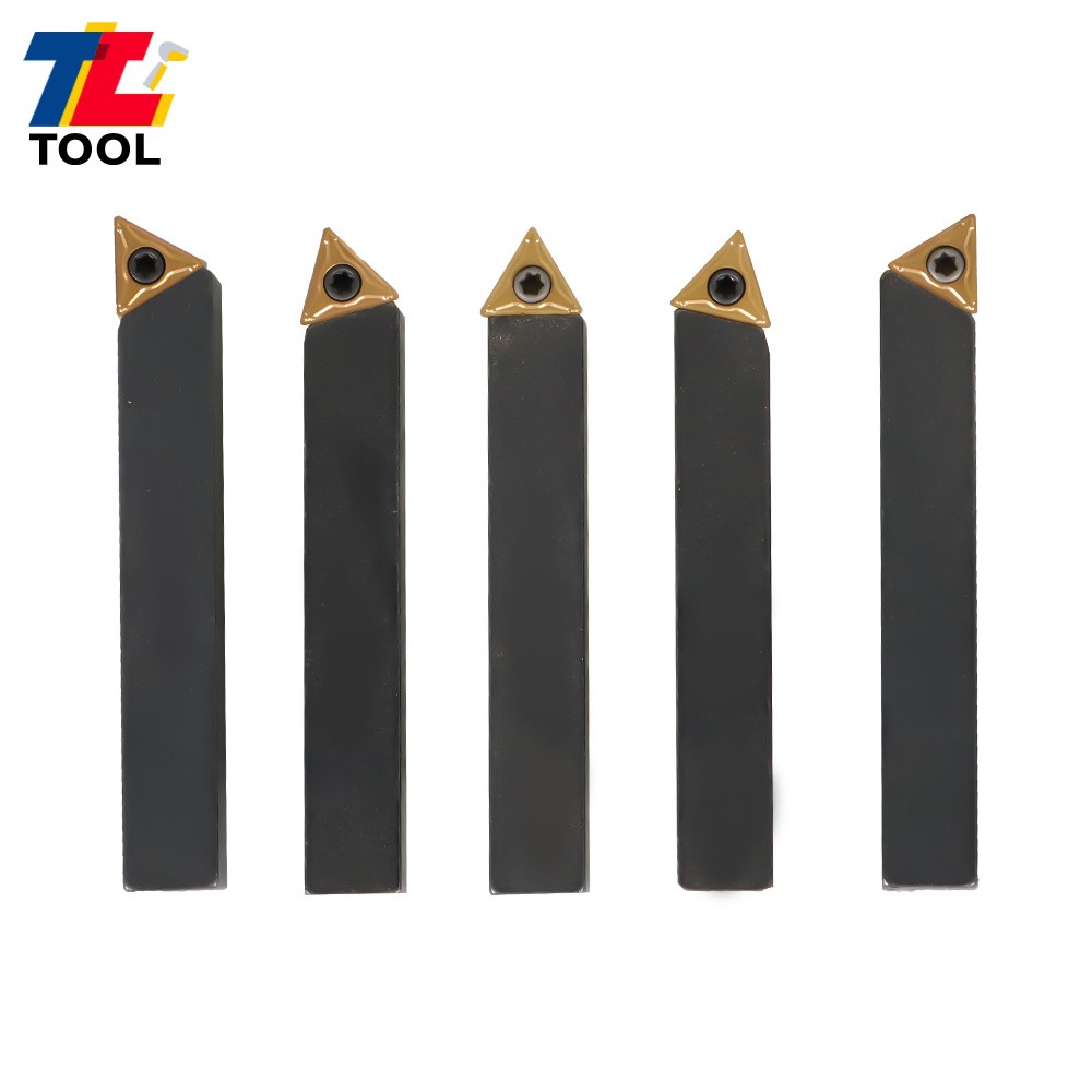 5-Pcs 3/8" Carbide Indexable Turning Tool Lathe Tool Bit With Carbide Inserts