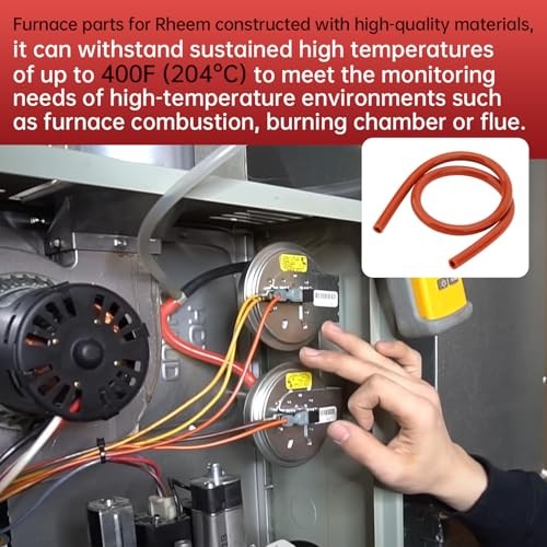 Furnace Pressure Switch Hose, 3/16" ID x 19" Pressure Switch Silicone Tubing,