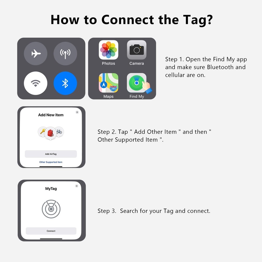 Air Tracker Tags-4Pack, Smart Bluetooth Tracker Tag, Works with Apple Find My...