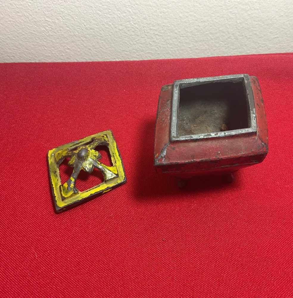 Antique Diamond Shaped Incense Burner 3-1/2"