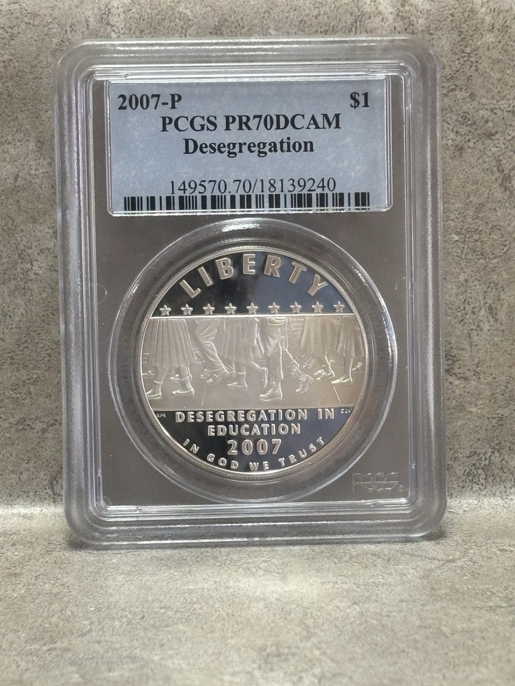 2007-P Desegregation Commemorative Silver Dollar PCGS PR70 DCAM