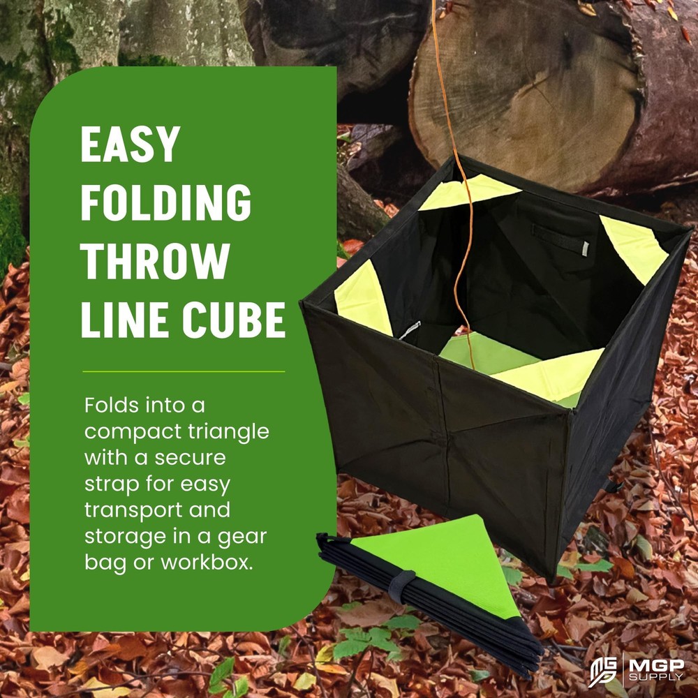 Arborist Throw Line Cube & Kit | Durable & Collapsible Storage Cube for Organ...