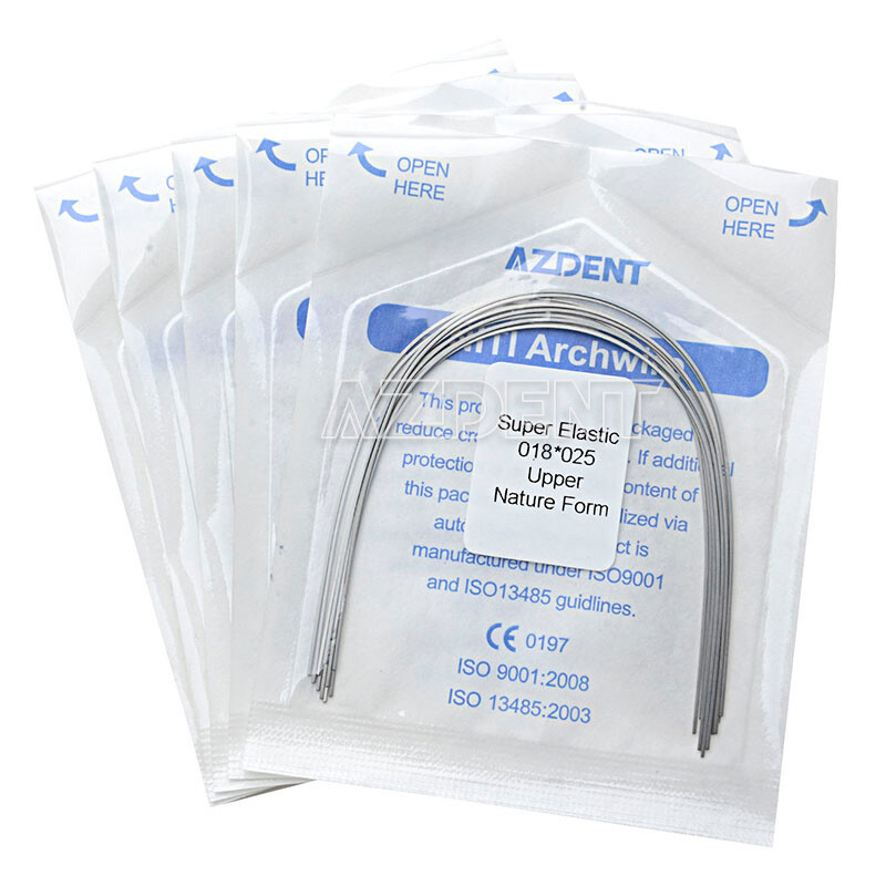 10pcs/Pack Dental Orthodontic Super Elastic Niti Arch Wire Rectangular Nature