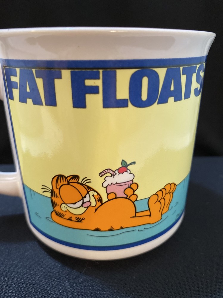 vintage garfield mug/cup fat floats