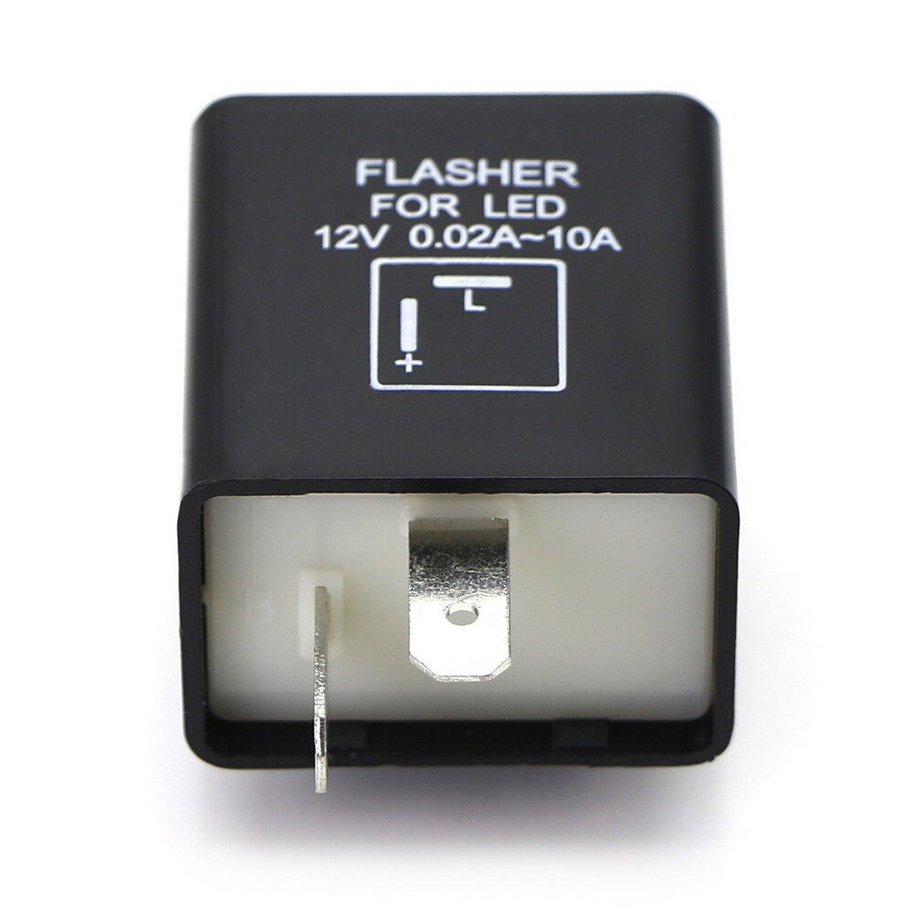 2-Pin Electronic LED Flasher Relay Turn Signal Light Rapid Fast Hyper Flash Fix