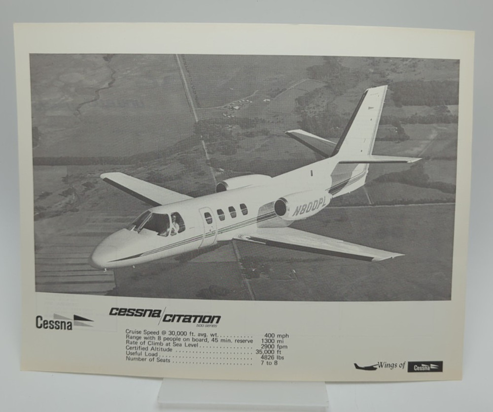 Cessna Citation 1974 Sales & Specification / Spec Info