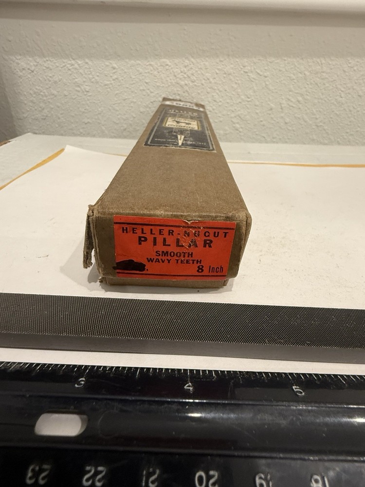 New Heller 8” Pillar File, Smooth Cut