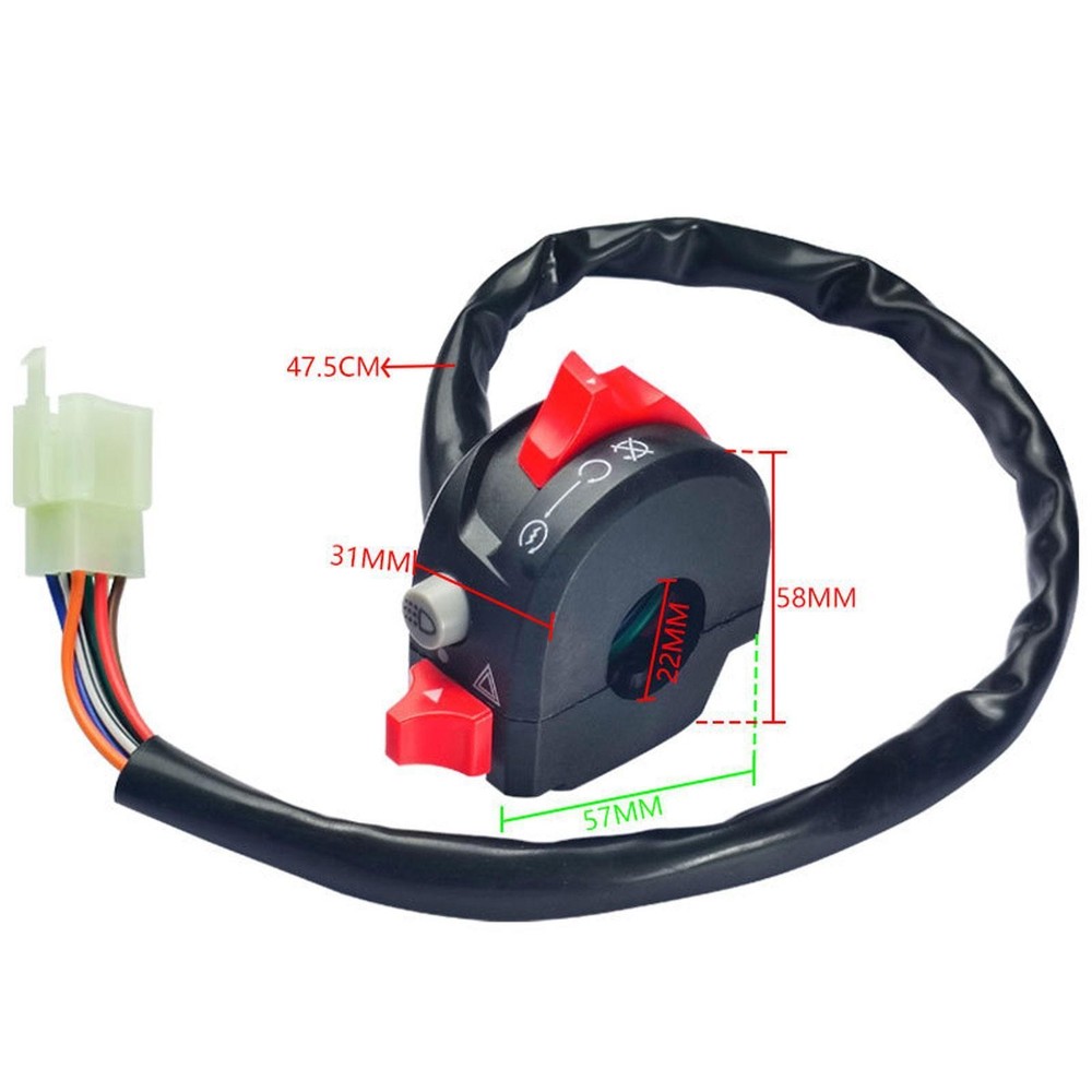 Handlebar Control Switch Start on Off Light Waterproof Emergency Lamp Switch