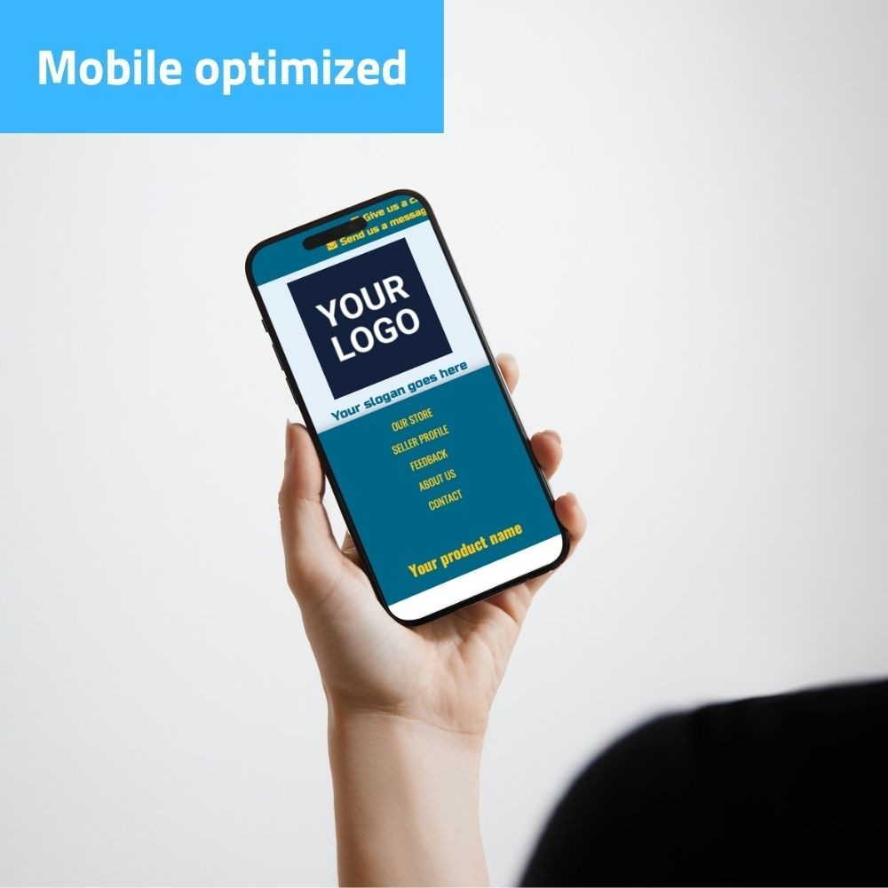 eBay Template - Responsive natural - blue/yellow - Mobile Optimized + Editor