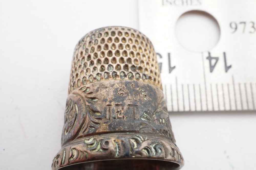 Vintage Sterling Silver Thimble Size 10