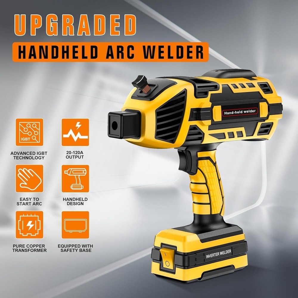 Portable 110V Handheld Welding Machine with IGBT Inverter & 5 Variable Settings