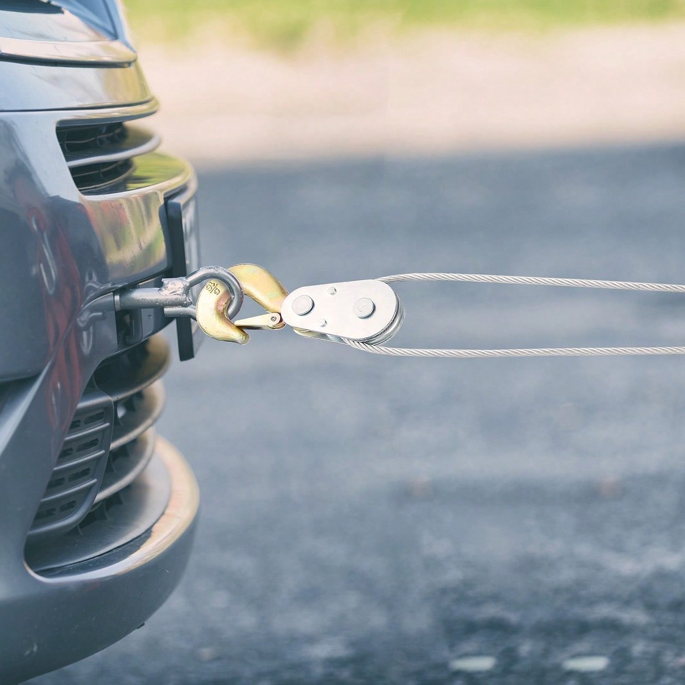 Winch, 2 Ton (4,409 Lbs) Pulling Capacity, 12 Ft Steel Cable, 2 Hooks,