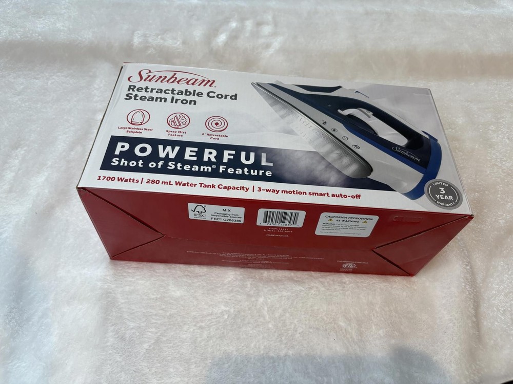 Sunbeam Retractable Cord Steam Iron