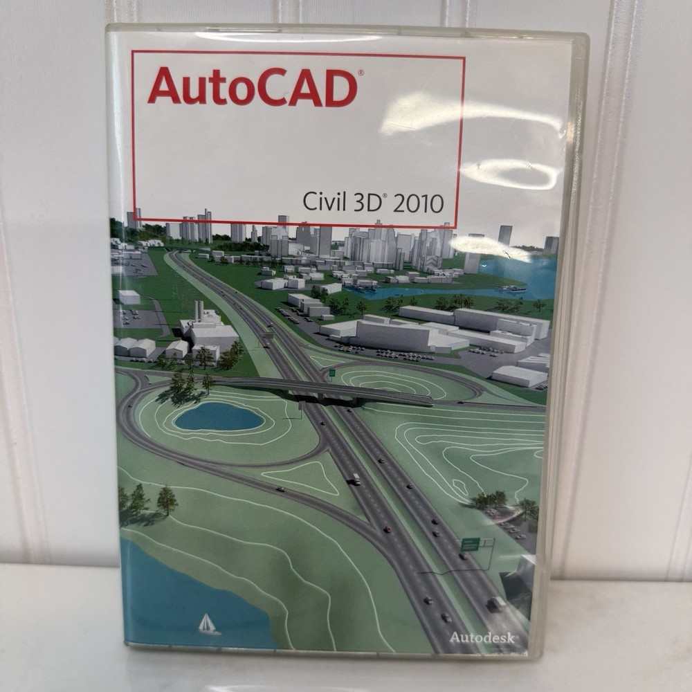 AUTODESK AUTOCAD CIVIL 3D 2010 Complete W/ 4 Discs EXCELLENT!