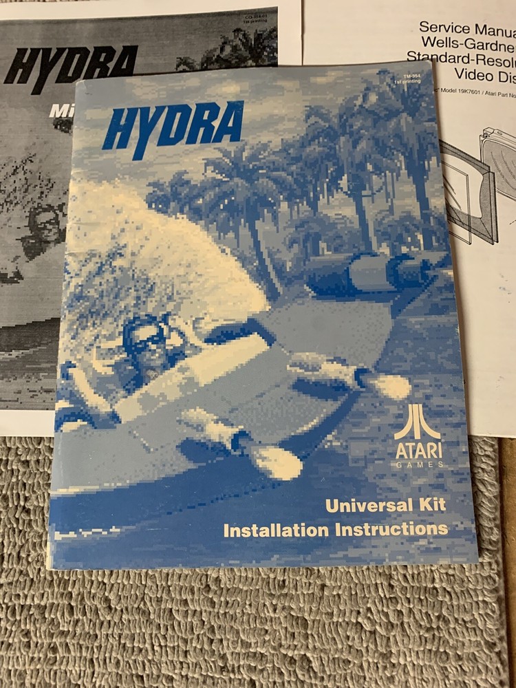 original Hydra Set Atari Arcade Video Game manual