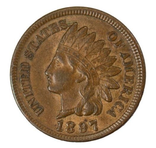 1897 Indian Head Cent ~ High AU
