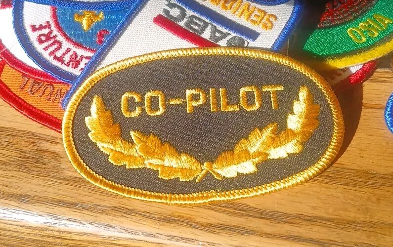 PATCH "CO-PILOT/OVAL" 3 1/2" x 2".. Patch