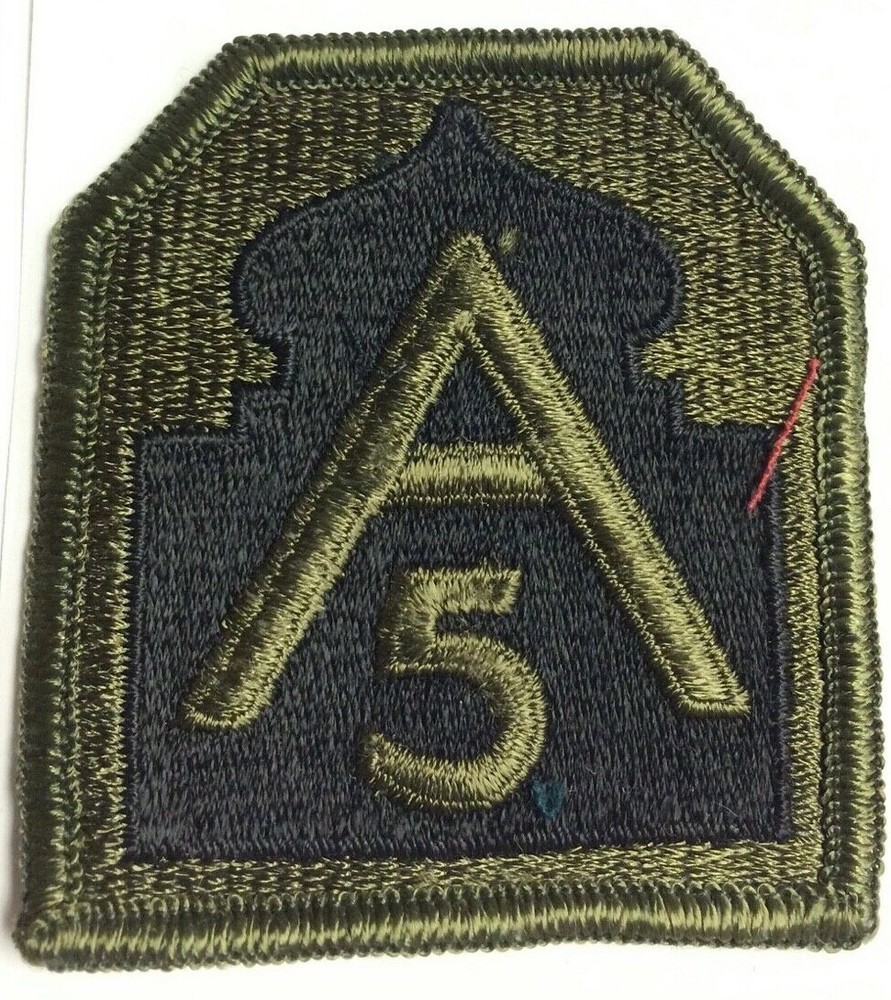 Army Patch: 5th Army - subdued merrowed edge #72