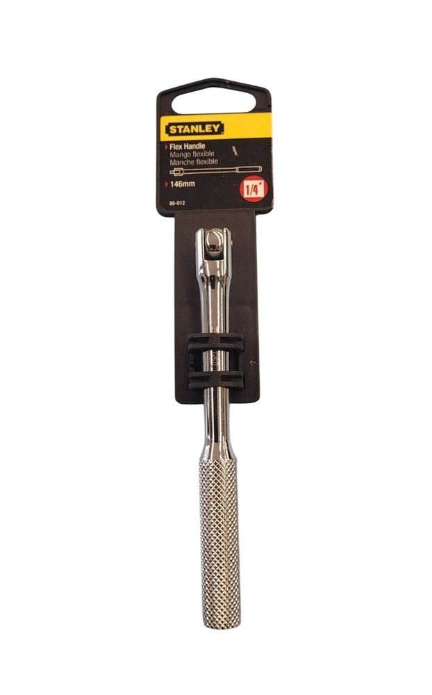 Stanley 1/4" Flex Handle 146mm(~5.75 in.) Chrome Finish Breaker Bar Tool