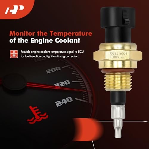 Engine Coolant Temperature Sensor [2 Pins] Compatible with Cummins ISX, QSX,