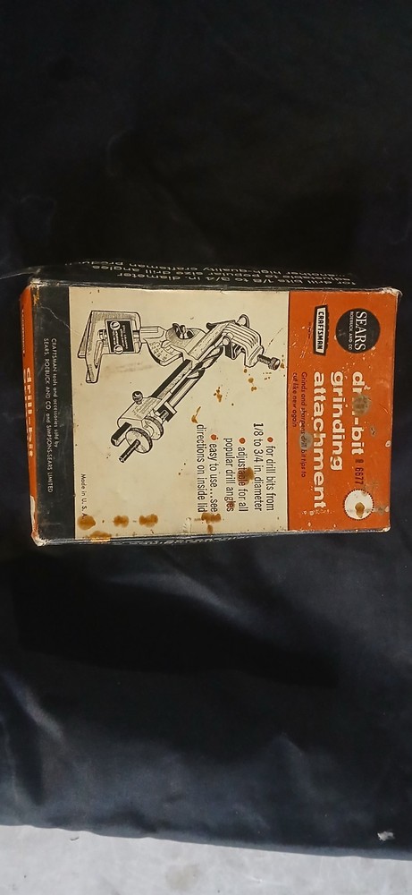 VINTAGE CRAFTSMAN DRILL BIT SHARPENER GRINDER GRINDING ATTACHMENT