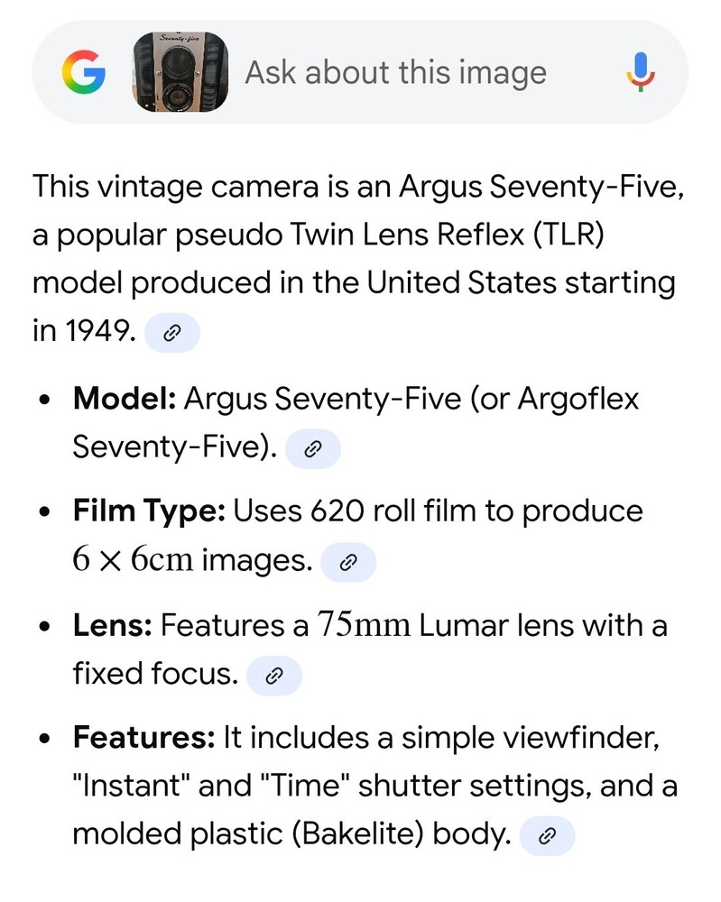 Argus Seventy Five Camera With Case Argus 75 Vintage