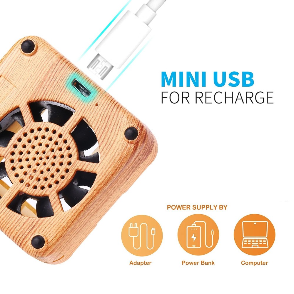 Weljoy Wood Grain Portable Diffuser for Essential Oils – Car or