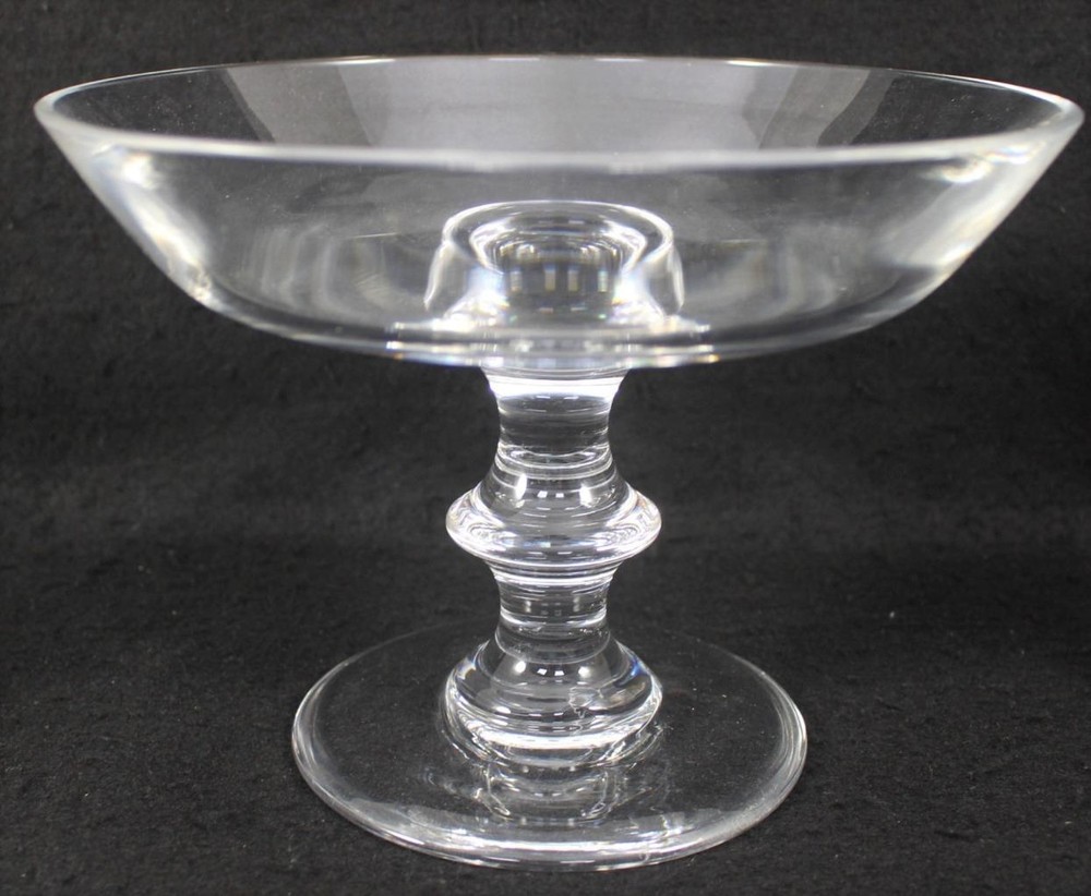 Val St Lambert State Plain Glass Compote