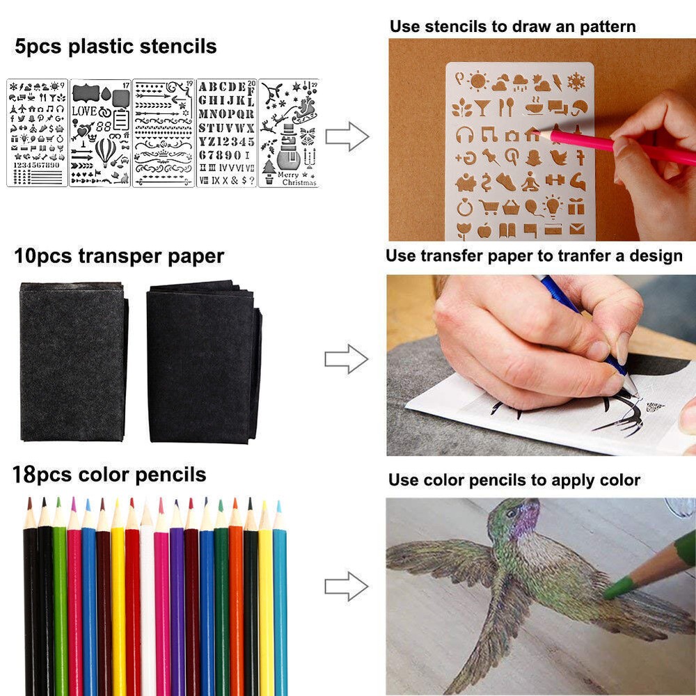 71Pcs 110V 60W Wood Burning Pen Set Stencil Soldering Tips Tools Pyrography Kit