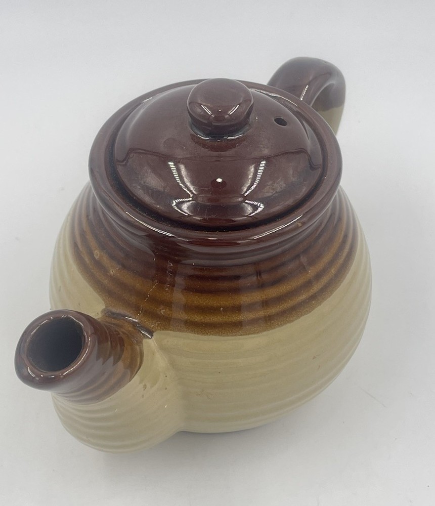 Small Two Cup ~ Vintage Three Tone Drip Glaze ~ Tea Pot