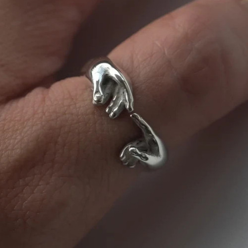 From Dust Of Earth Ring, Stackable Ring Cherry Blossom Sterling Silver Ring