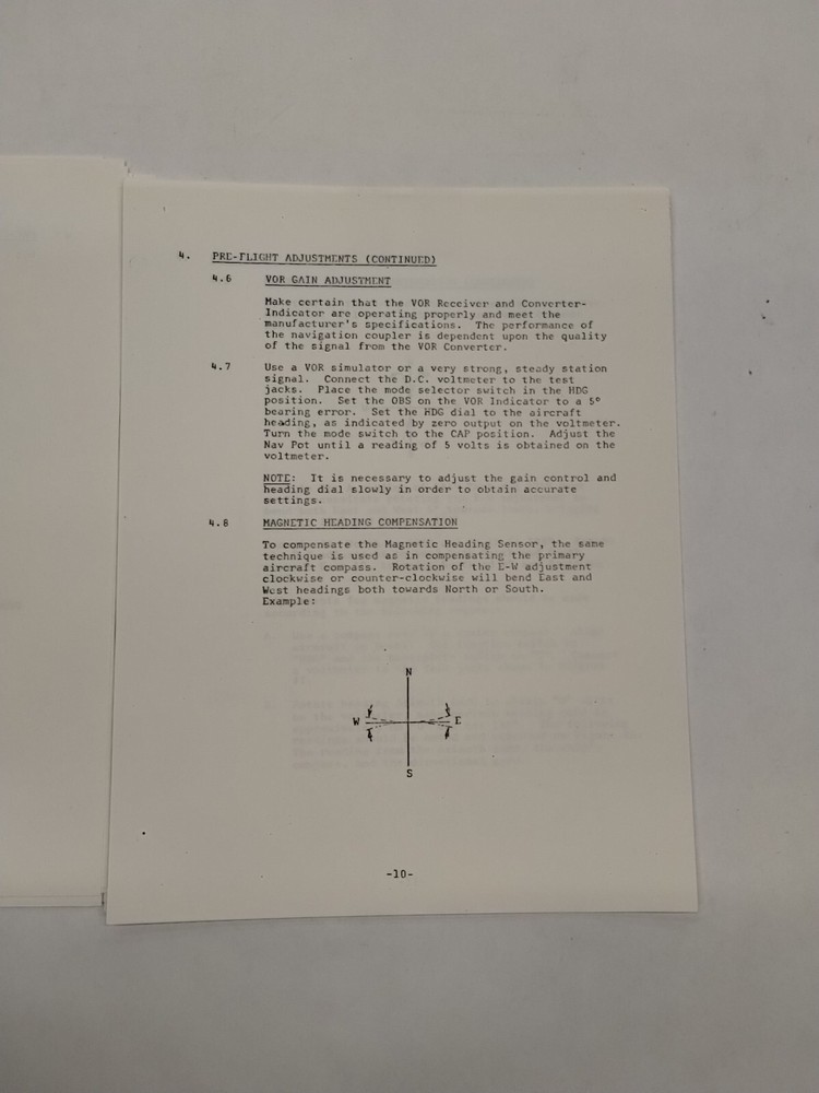 Brittain Industries Mooney Navigation Coupler Operation & Service Instructions