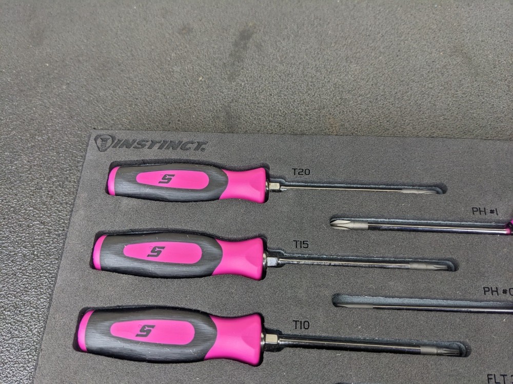 #bn763 Snap-On Tools NEW FMSGD03B Mini Screwdriver Pick Set Pink