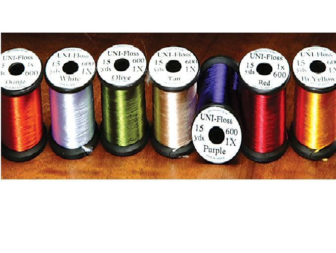 UNI SINGLE STRAND FLOSS  "BASIC 13 SPOOL SET" Great Colors Fly Tying Crafts