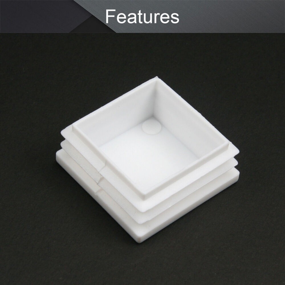 8/20Pcs Square Tube Hole Plug Plastic End Cap for Chair Table Glide Insert