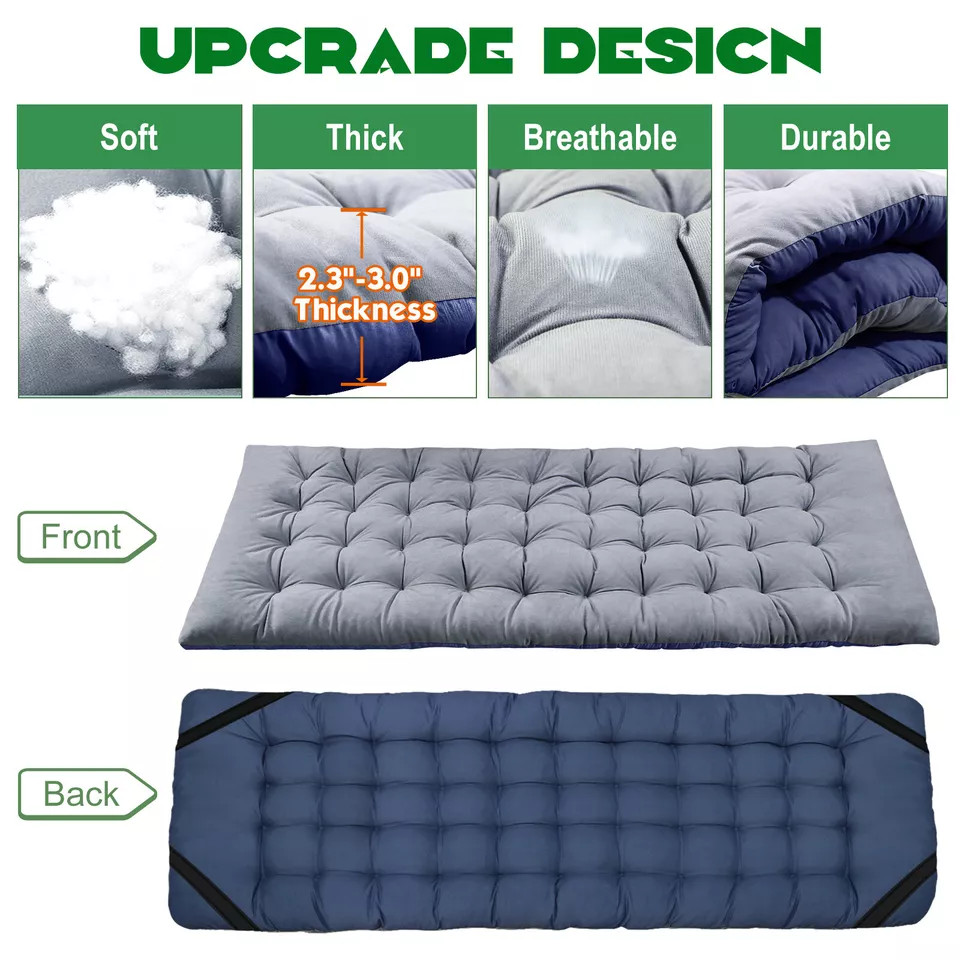 H&ZT Oversized / Standard Size Folding Sleeping Cot Bed Portable Padded Cots