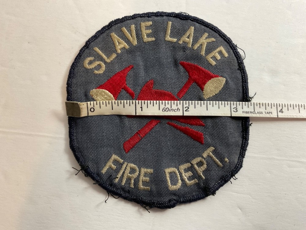 Rare Vintage Slave Lake Fire Dept. Patch Alberta Canada