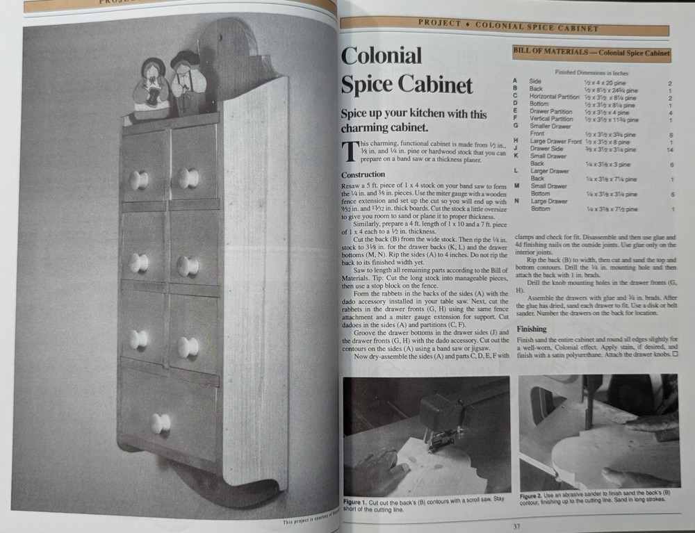 ***VINTAGE 1991 POPULAR SCIENCE WOODWORKING PROJECTS YEARBOOK***