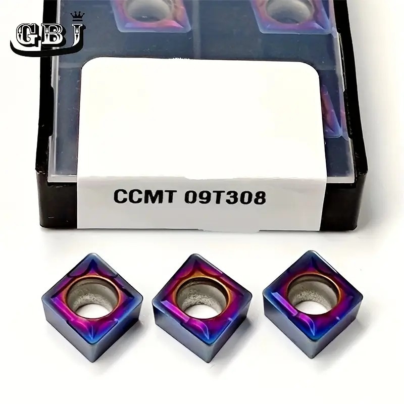 10pcs CCMT32.52 CCMT09T308 Carbide Inserts Nano-Blue Coating Insert is Suitable